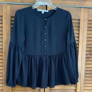 Banana Republic x Olivia Palermo Women's Black Top Size XS Petite